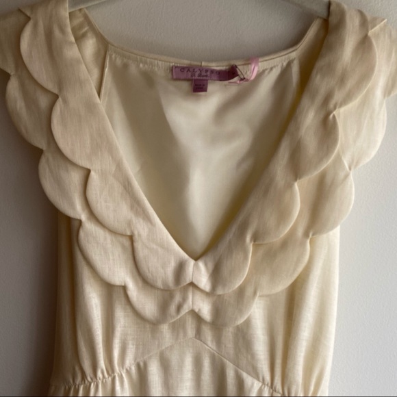 Original Calypso cream linen dress NWT L - Picture 2 of 9